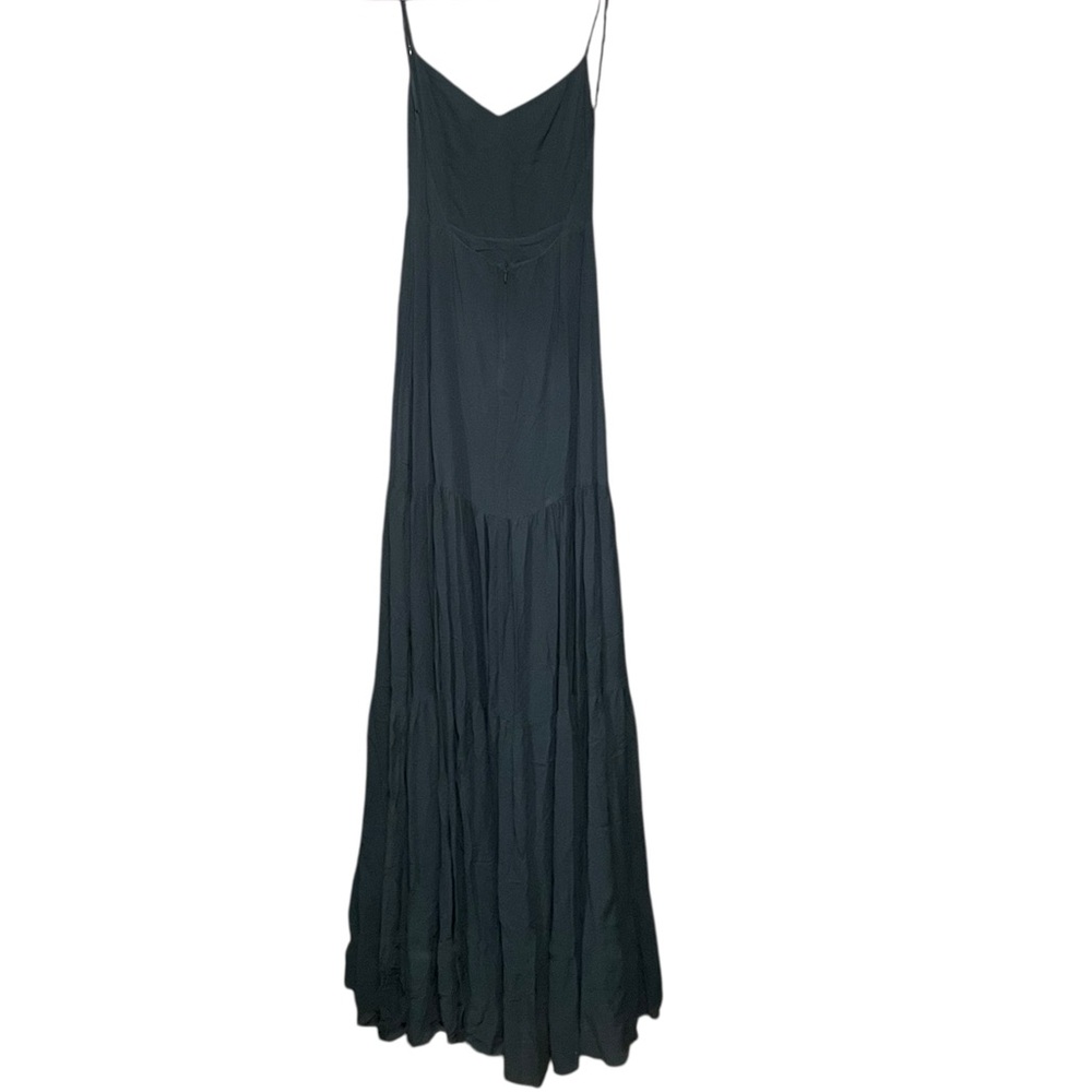 Reformation Black Figi Maxi Dress Open Back Size 6‎ Evening Feminine whimsical - Picture 3 of 11